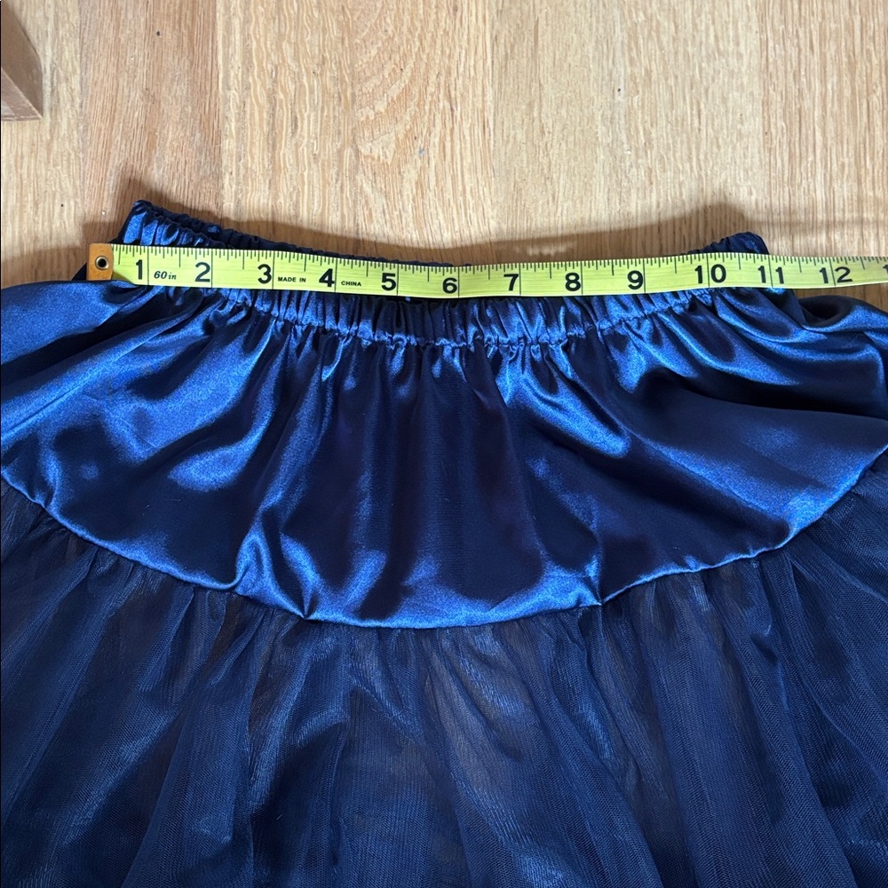 Two layer Navy Blue Tulle Petticoat Skirt - Picture 6 of 6